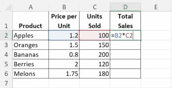 how to duplicate a formula in excel