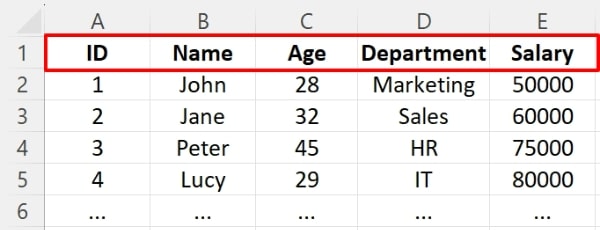 print top row on all pages excel