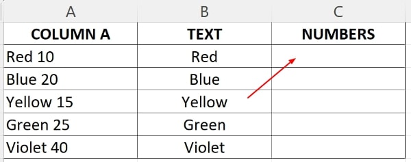 how to split text and numbers in excel