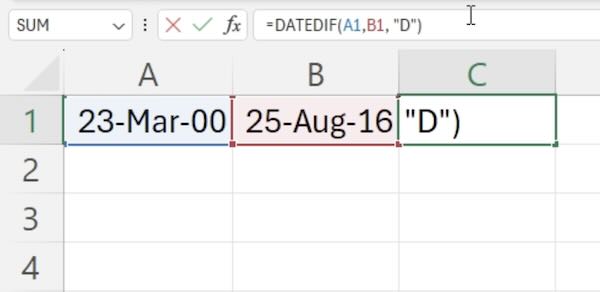 how to compare 2 dates in excel