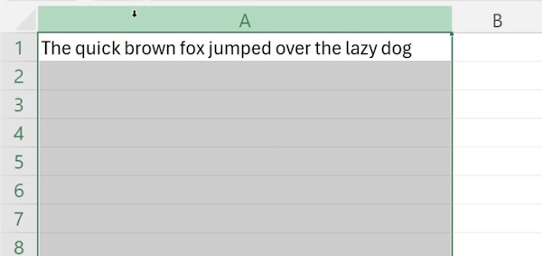 how to fit text in excel box