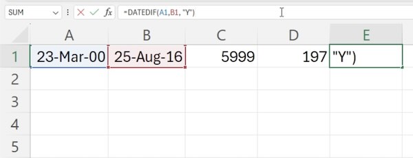 compare 2 dates in excel