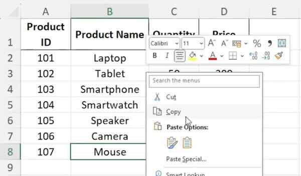 duplicate cells in excel