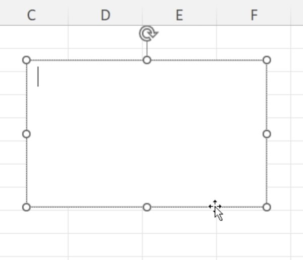 excel text box linked to cell