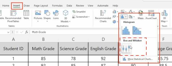 box whisker plot excel