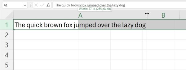 excel how to make text fit in box