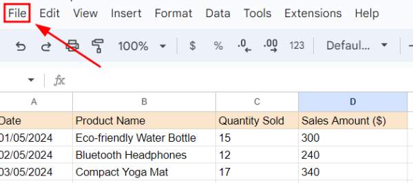 download google sheets to excel