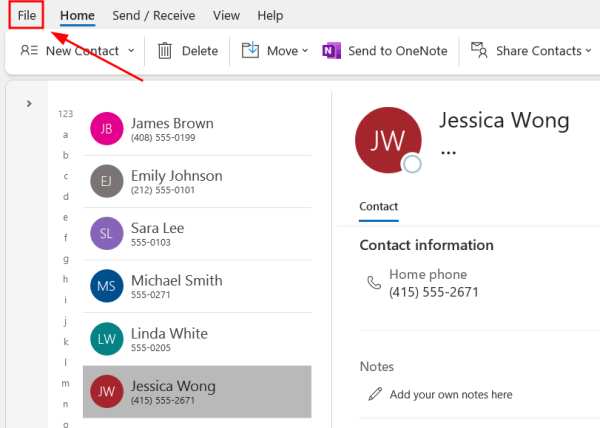 how to download outlook contacts to excel