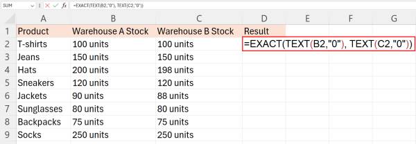 excel compare two columns for matches and return value