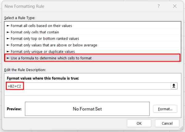 compare lists in excel for matches