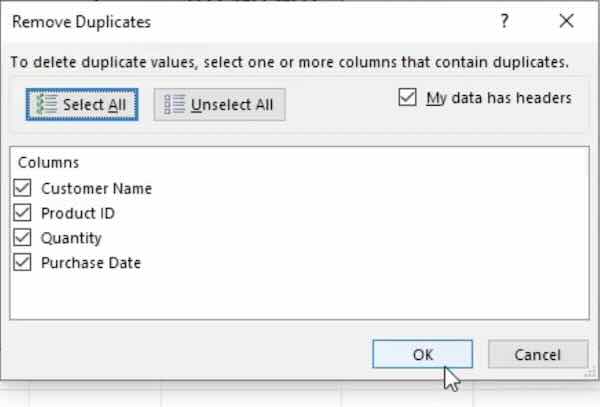 combine duplicates excel