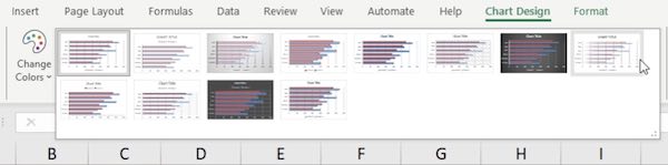 clustered bar chart in excel