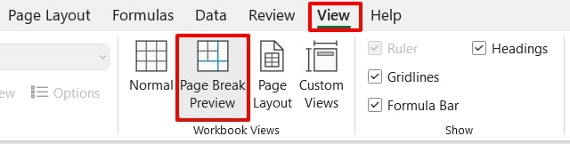 set print area in excel