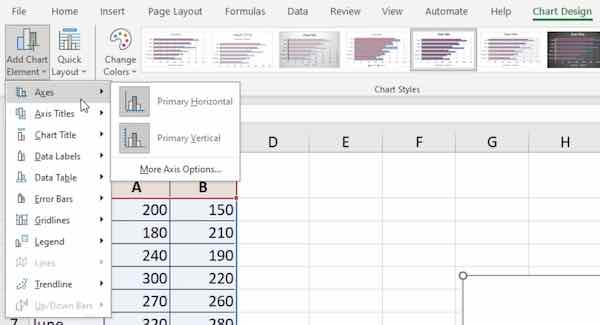 excel clustered bar chart