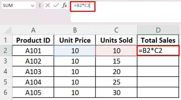 how to fill whole column with formula excel