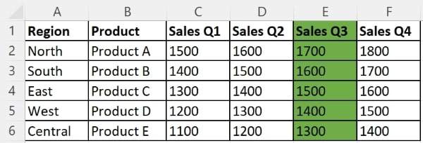 shortcut for color fill in excel