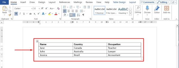 how to copy table from pdf to excel