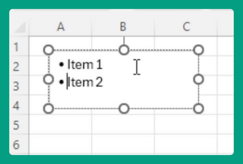 How to Add Bullet Points in Excel Text Box (Easiest Way in 2024)