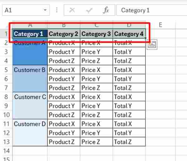 how to filter merged cells in excel