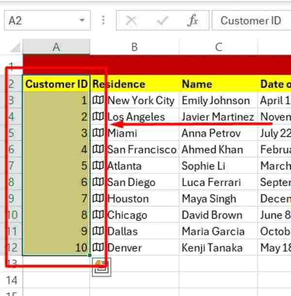 how to freeze column headings in excel