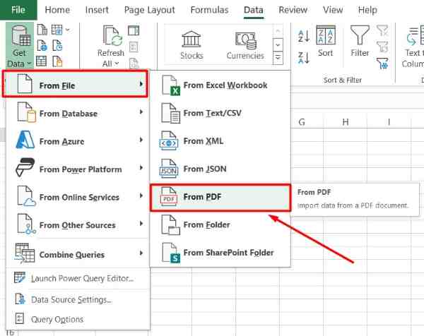 import pdf table to excel