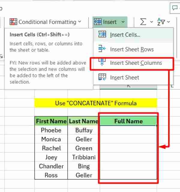 excel merge cells and keep all text