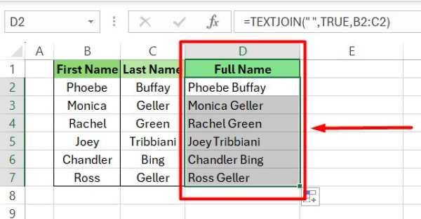 how to merge cells with data in excel