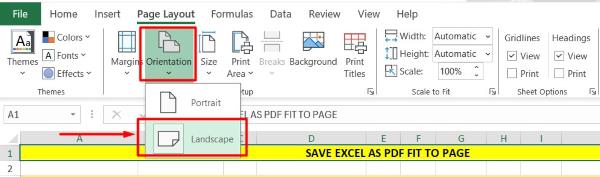 how to fit excel sheet on one page pdf