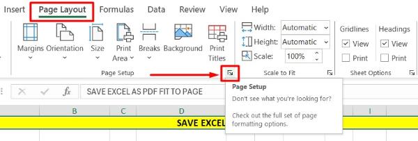 excel save as pdf fit to page