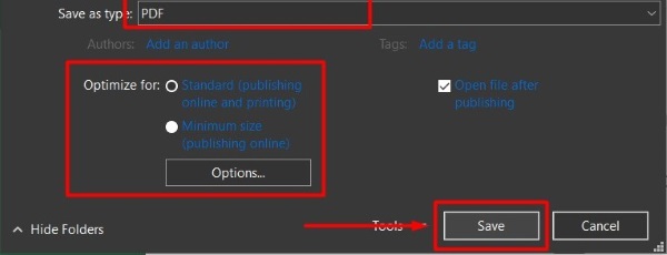 save excel as pdf fit to page