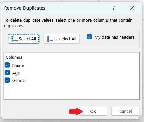 filtering unique values in excel