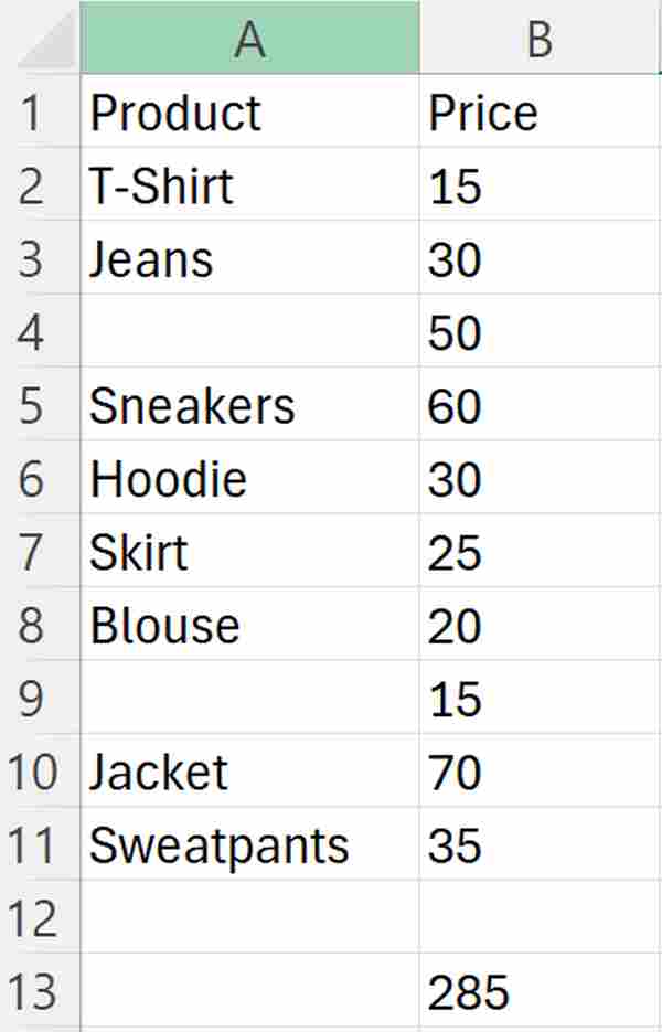 excel sumifs not blank