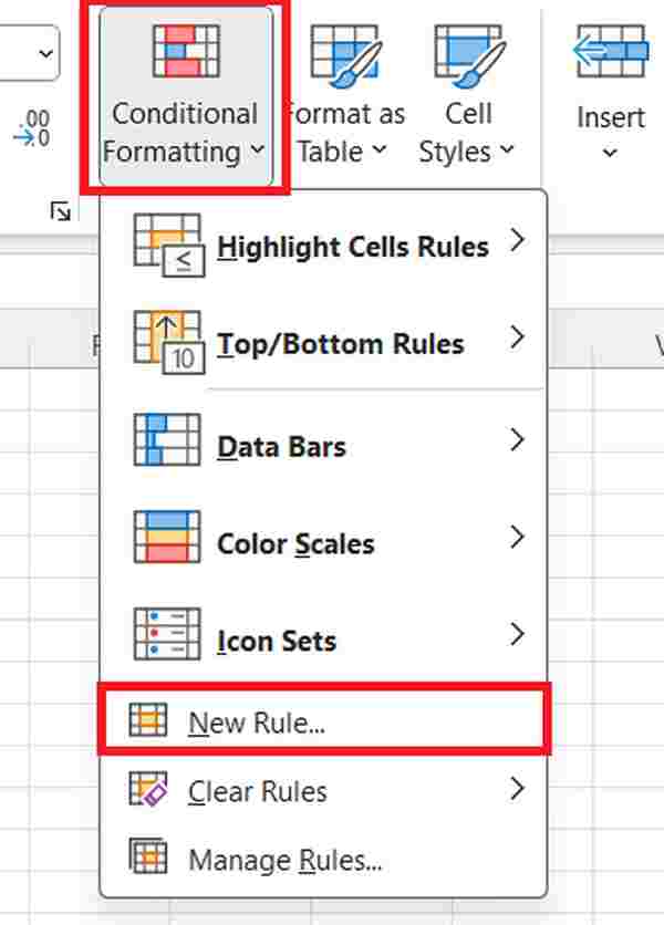 excel conditional formatting highlight blank cells