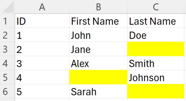 excel highlight row if cell is not blank