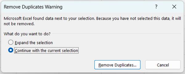 how to delete duplicates in a column excel