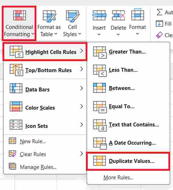 delete duplicates in excel