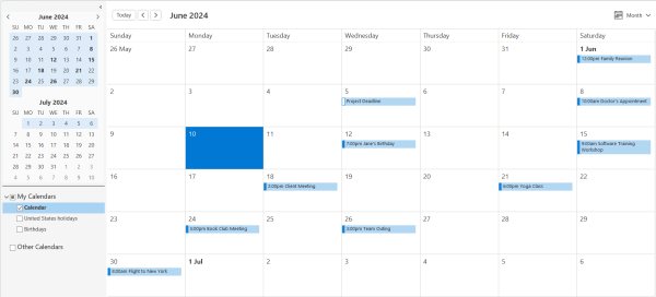 how to download outlook calendar to excel