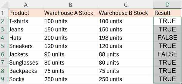 compare three columns in excel and return a value