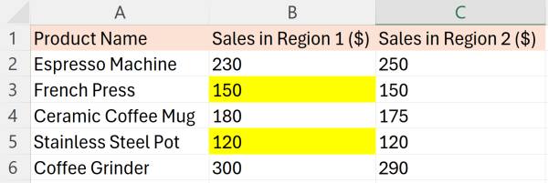 how to compare lists in excel for matches