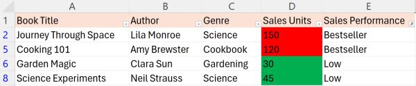 filter by multiple colors excel