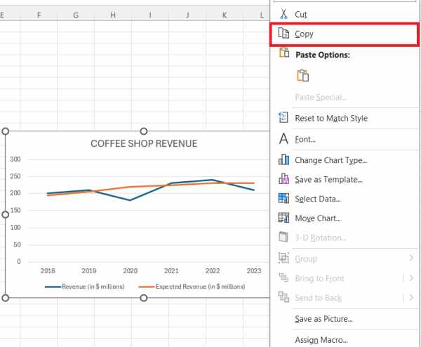 download a graph from excel