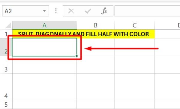 How to Split a Cell Diagonally in Excel And Fill Half With Color ...