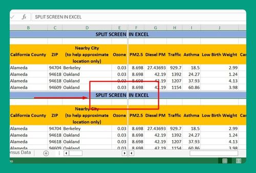 How to Split Screen in Excel (Easiest Way in 2025)