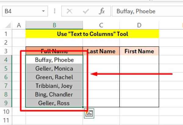 how to split a single cell in excel