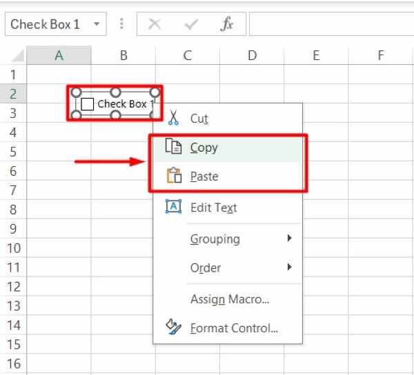 how to insert tick box in excel