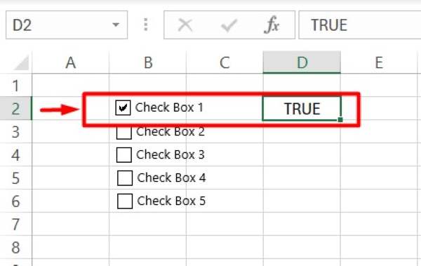 excel check mark box