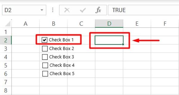 checkmark box in excel