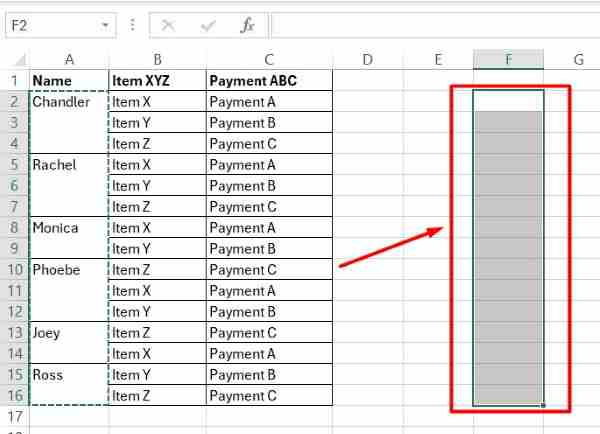 how to copy and paste merged cells in excel