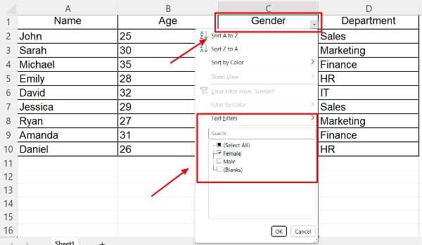 how to count rows in excel with filter