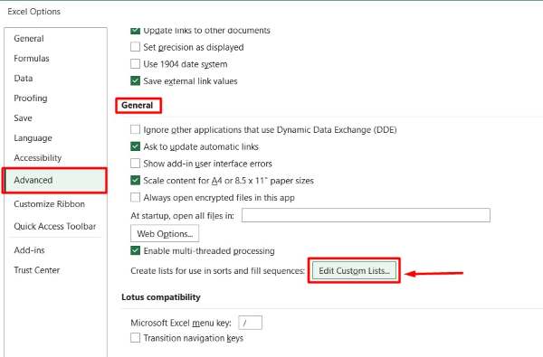 how to create custom autofill list in excel